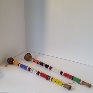 Colorful Maasai Beaded Rungus Sticks